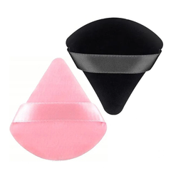 Burete Ademary triunghiular negru si roz din microfibra moale set 2 buc