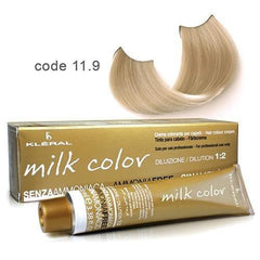 Vopsea de par fara amoniac Kleral Milk Color 11.9 Sand Pastel 100ml