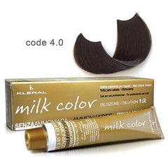 Vopsea de par fara amoniac Kleral Milk Color 4.0 Medium Brown 100ml