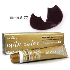 Vopsea de par fara amoniac Kleral Milk Color 5.77 Deep Purple Light Brown 100ml
