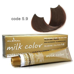 Vopsea de par fara amoniac Kleral Milk Color 5.9 Light Brown Chocolate 100ml