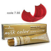 Vopsea de păr fără amoniac Milk Color deep red blonde 100 ml cod 7.66 Kleral