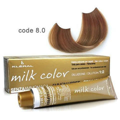 Vopsea de păr fără amoniac Milk Color light blonde cod 8.0 100 ml Kleral