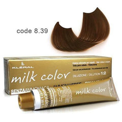 Vopsea de păr fără amoniac Milk Color tobacco light blond cod 8.39 100 ml Kleral