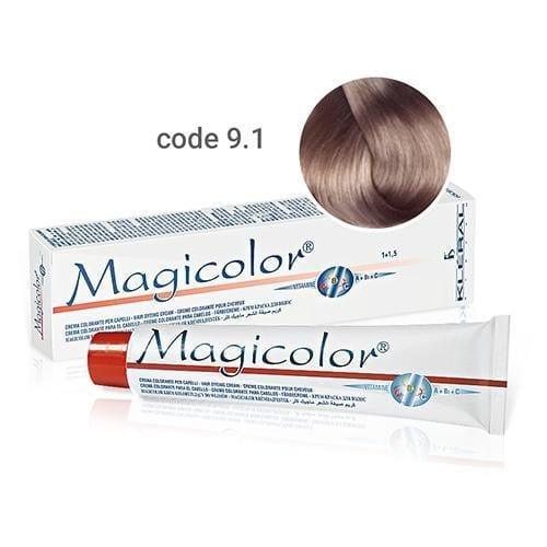 Vopsea de  par Kleral  Magicolor 9.1 Extra Light Ash Blonde 100ml