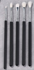Ademary Set 5 pensule machiaj  pentru ochi ,par capra alba