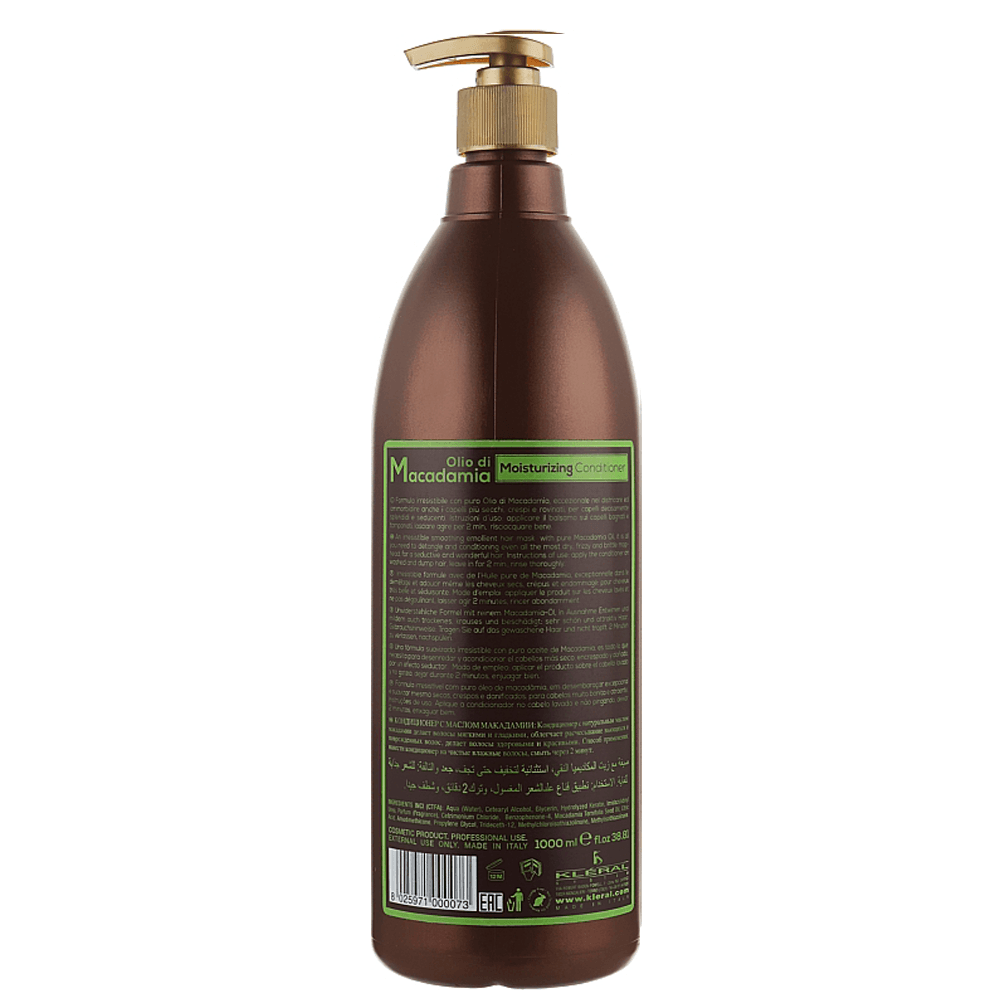 Balsam hidratant pentru par  cu ulei de Macadamia 1000ml Kleral