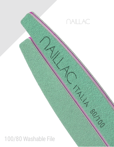 Pilă profesională Pro Green formă semilună, cu granulație 80/100