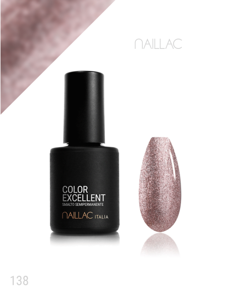 Ojă semipermanentă Copper Pink Glitter 7 ml - cod 138 TPO FREE Naillac