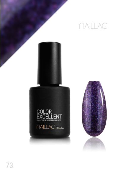 Naillac Oja semipermanenta Purple Brill Glitter UV / LED 7ml cod 73 TPO FREE