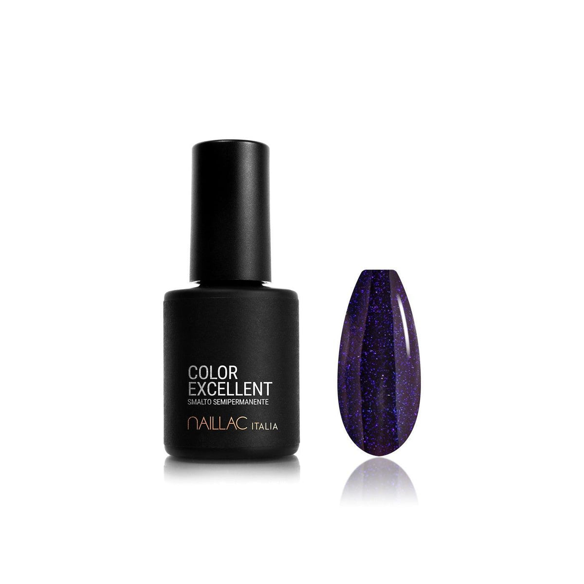 Naillac Oja semipermanenta Dark Puple Glitter UV / LED 7ml cod 111