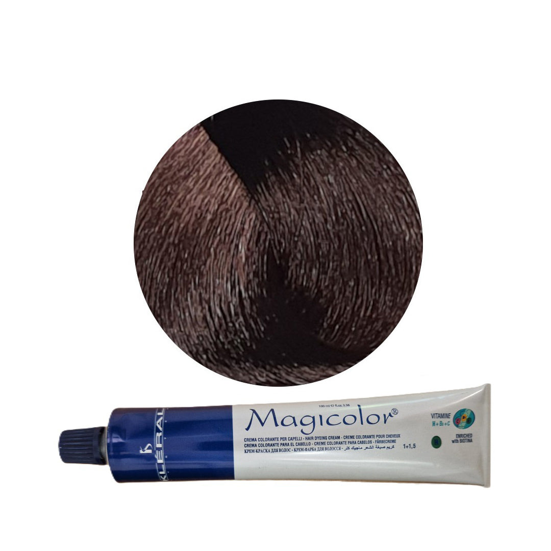 Vopsea de păr profesională permanentă Magicolor Medium Brown 100 ml cod 4 Kleral