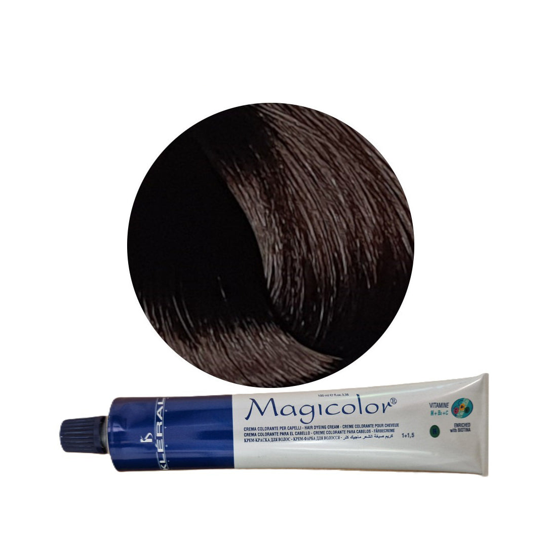 Vopsea de păr profesională permanentă Magicolor Dark Ash Blonde 100 ml cod 6.1 Kleral