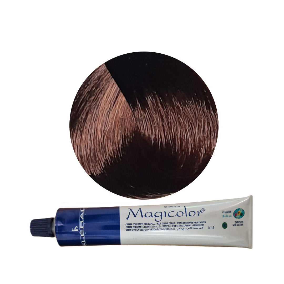 Vopsea de păr profesională permanentă Magicolor dark  blonde brown 100 ml cod 6.8 Kleral